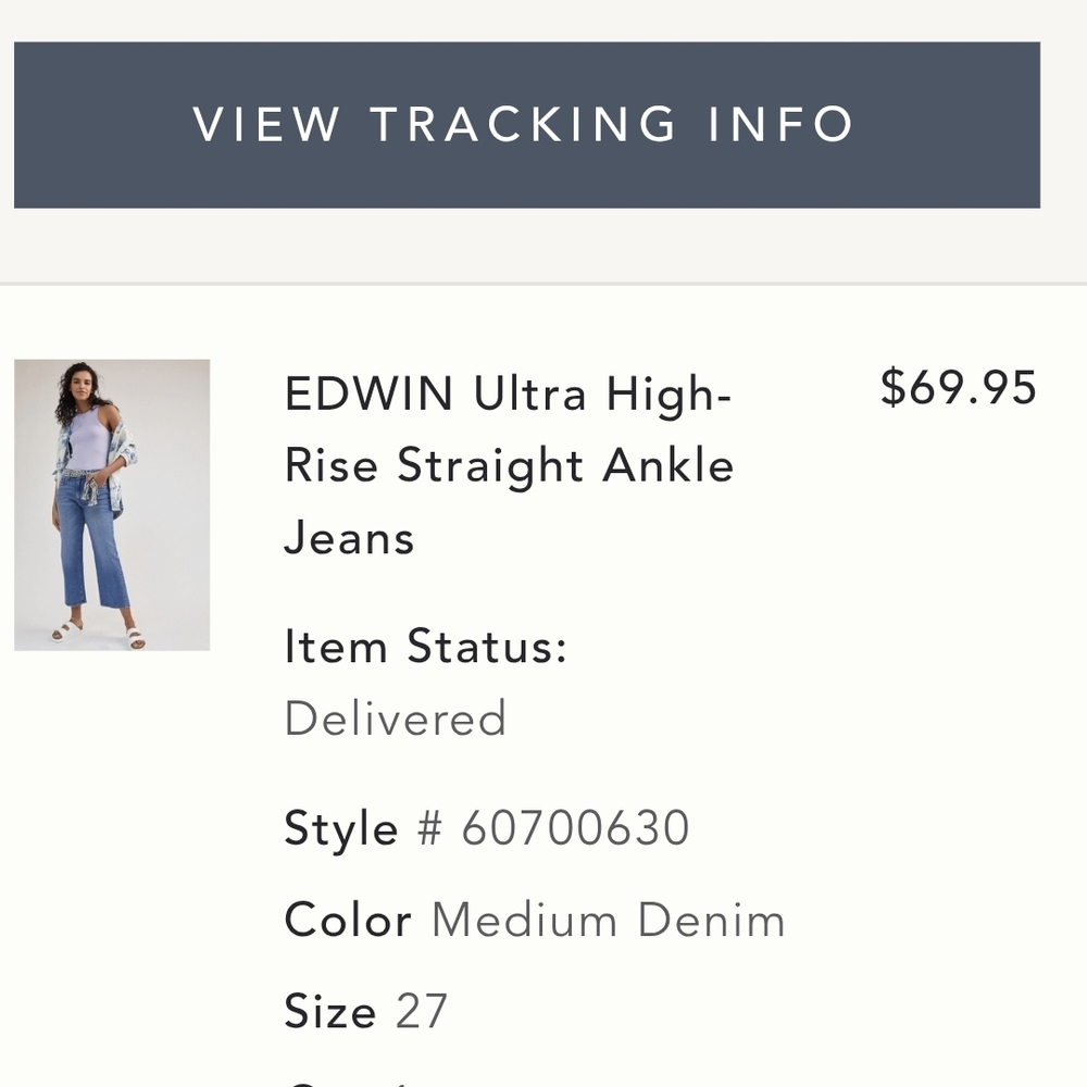 Edwin Ultra High-Rise Straight Ankle Jeans Women's 27 - Picture 14 of 15